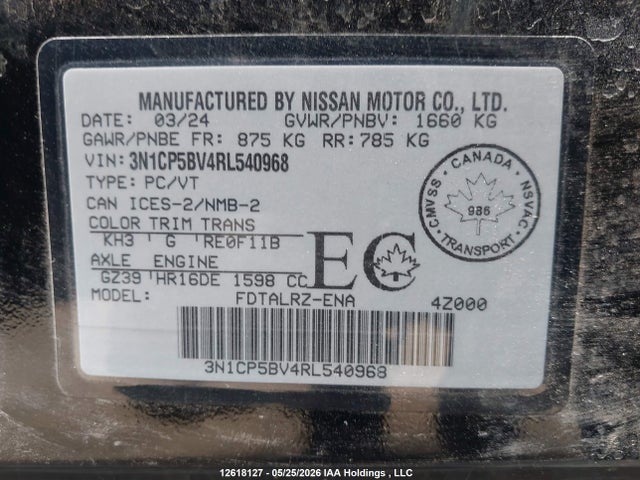 Nissan KICKS S 2024 3N1CP5BV4RL540968 Image 9