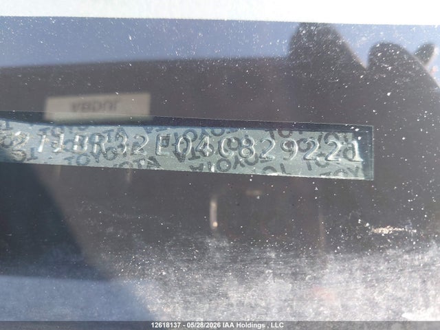 12618137 :رقم المزاد ، 2T1BR32E04C829221 vin ، 2004 Toyota Corolla Ce/le/s مزاد بيع
