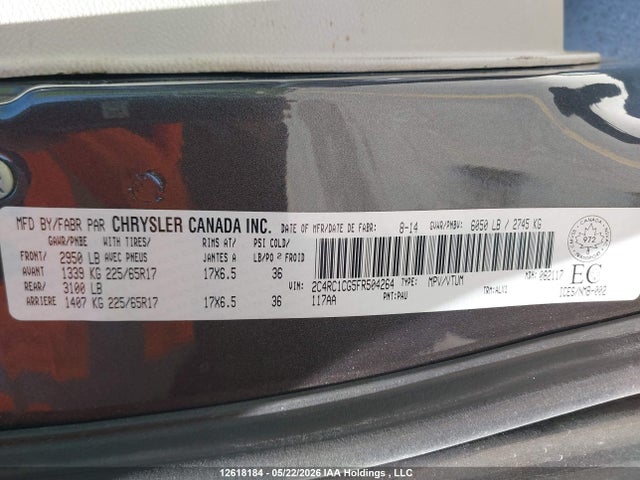 2C4RC1CG5FR504264 Chrysler Town &amp; Country