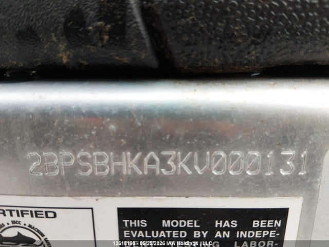 2019 Skidoo  მანქანა იყიდება აუქციონზე, vin: 2BPSBHKA3KV000131, აუქციონის ნომერი: 12618190