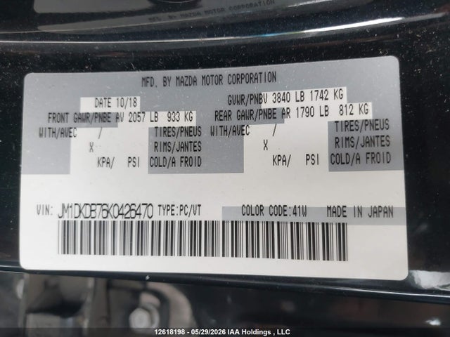 JM1DKDB76K0426470 Mazda Cx-3 Gx