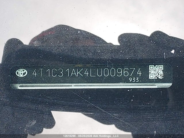 Aukcja sprzedaży 2020 Toyota Camry Le, vin: 4T1C31AK4LU009674, numer aukcji: 12618298