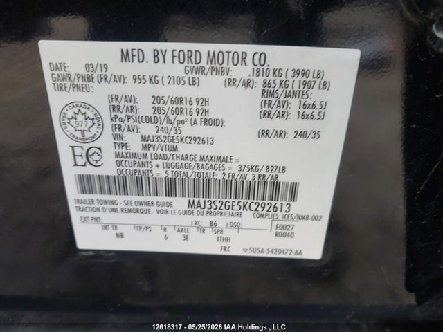 Ford Ecosport Se 2019 MAJ3S2GE5KC292613 Image 9