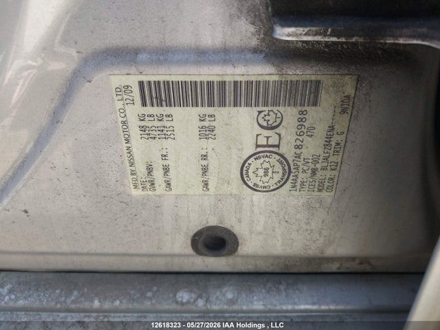 Aukcja sprzedaży 2010 Nissan Maxima 3.5 Sv, vin: 1N4AA5AP7AC826988, numer aukcji: 12618323