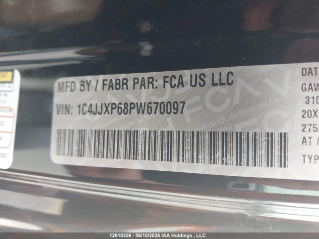 12618326 :رقم المزاد ، 1C4JJXP68PW670097 vin ، 2023 Jeep Wrangler 4xe Unlimited Sahara مزاد بيع