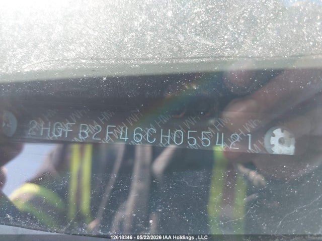 Aukcja sprzedaży 2012 Honda Civic Lx, vin: 2HGFB2F46CH055421, numer aukcji: 12618346