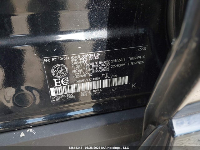 Aukcja sprzedaży 2023 Toyota Rav4 Prime Xse, vin: JTMGB3FV9PD140807, numer aukcji: 12618348