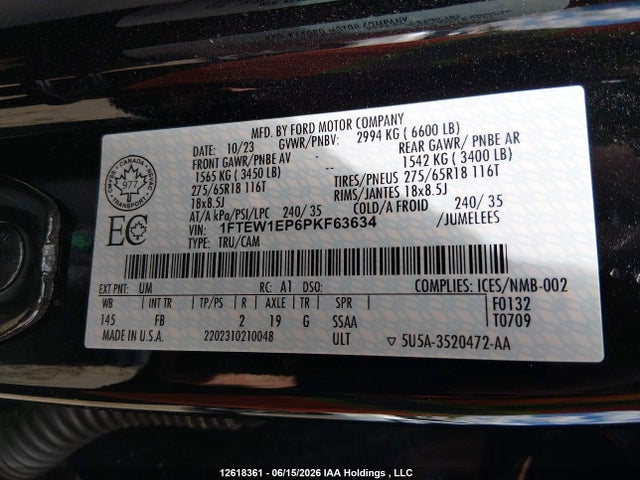 Ford F-150 Xlt 2023 1FTEW1EP6PKF63634 Image 9