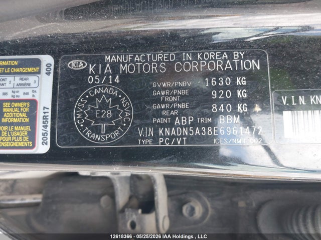 KIA Rio Ex/lx/lx+/sx 2014 KNADN5A38E6961472 Image 20