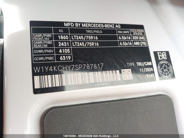 W1Y4KCHY7SP787817 Mercedes-Benz Sprinter 2500