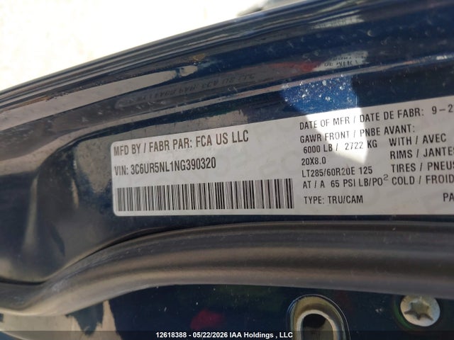 RAM 2500 Laramie 2022 3C6UR5NL1NG390320 Image 17