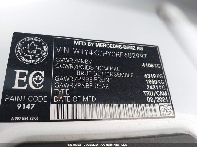 W1Y4KCHY0RP682997 Mercedes-Benz Sprinter 2500
