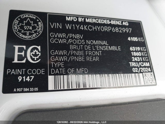 W1Y4KCHY0RP682997 Mercedes-Benz Sprinter 2500