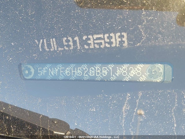 5FNYF6H52GB511838 Honda Pilot Ex-l