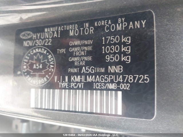 Hyundai ELANTRA SEL 2023 KMHLM4AG5PU478725 Image 9
