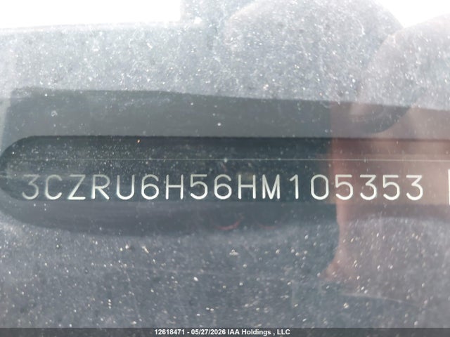 2017 Honda Hr-v Ex მანქანა იყიდება აუქციონზე, vin: 3CZRU6H56HM105353, აუქციონის ნომერი: 12618471