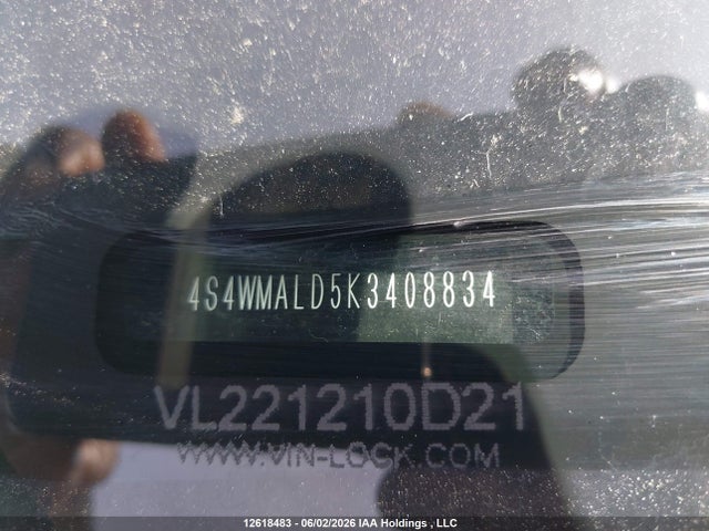 Aukcja sprzedaży 2019 Subaru Ascent Limited, vin: 4S4WMALD5K3408834, numer aukcji: 12618483