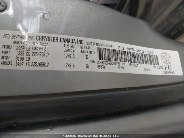 Aukcja sprzedaży 2014 Dodge Grand Caravan Se/sxt, vin: 2C4RDGBG4ER219751, numer aukcji: 12618486
