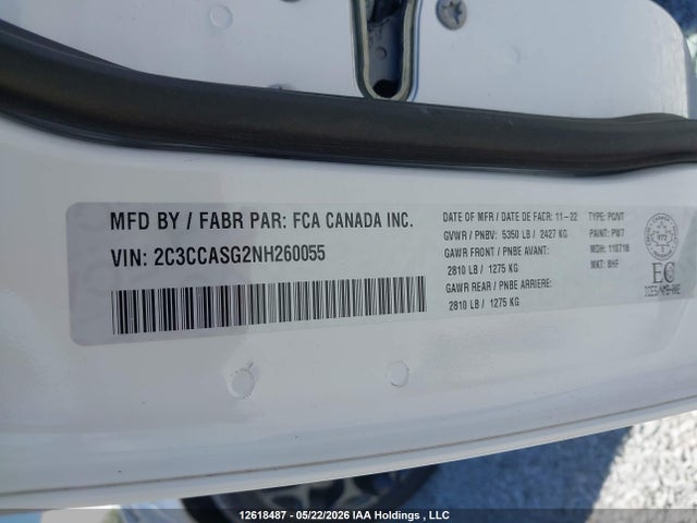 12618487 :رقم المزاد ، 2C3CCASG2NH260055 vin ، 2022 Chrysler 300 Touring L مزاد بيع