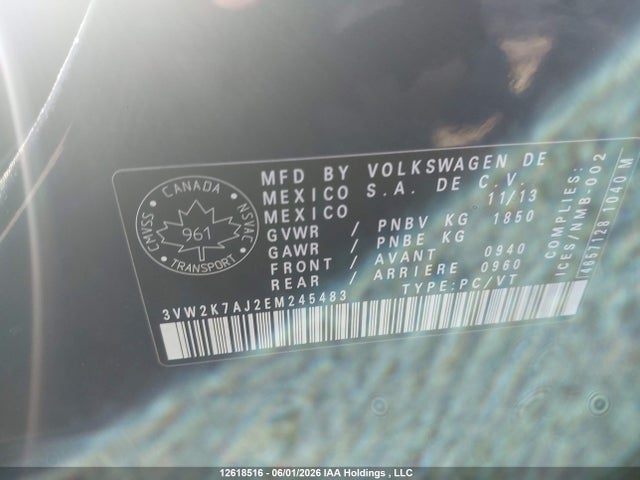 3VW2K7AJ2EM245483 Volkswagen JETTA S
