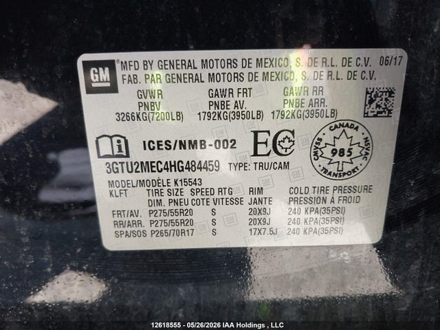 GMC Sierra K1500 Sle 2017 3GTU2MEC4HG484459 Image 9