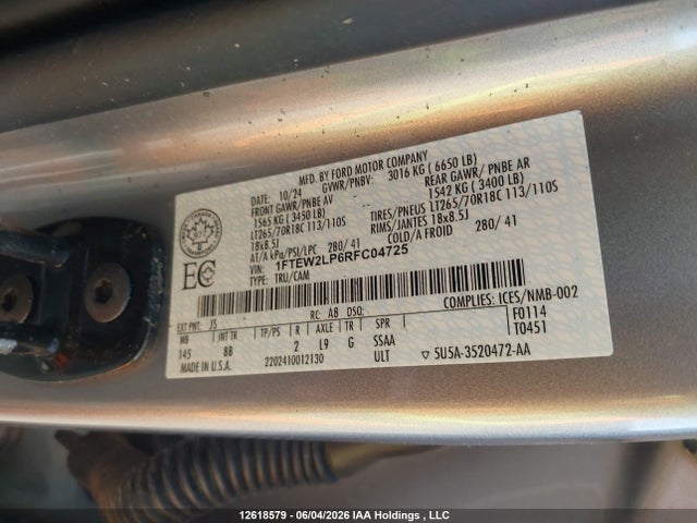 Ford F-150 2024 1FTEW2LP6RFC04725 Image 9
