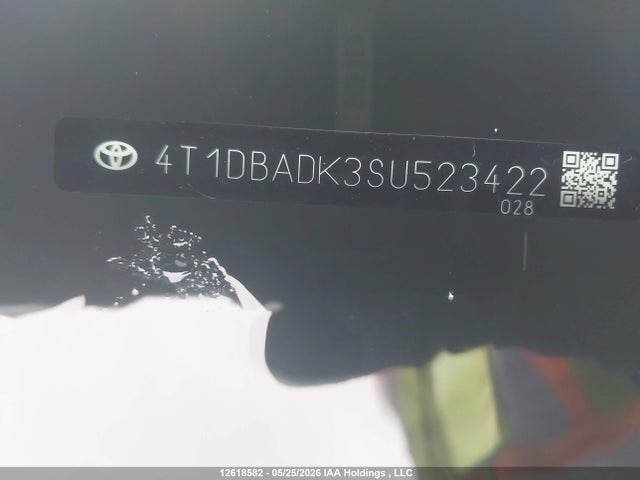 Продажа на аукционе авто 2025 Toyota Camry Xse/xle/le/se, vin: 4T1DBADK3SU523422, номер лота: 12618582