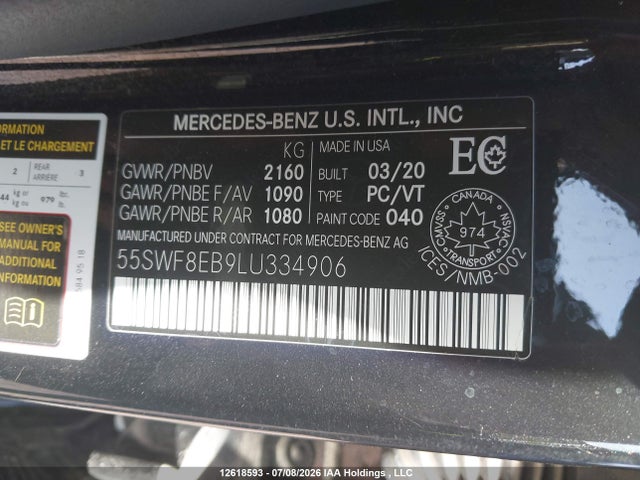 55SWF8EB9LU334906 Mercedes-Benz C 300 4matic