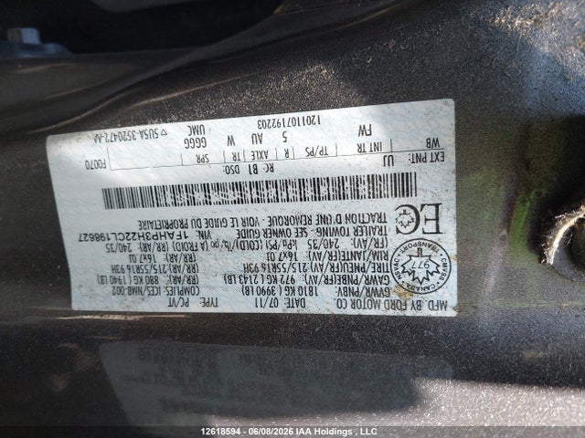Auction sale of the 2012 Ford Focus, vin: 1FAHP3H22CL198627, lot number: 12618594
