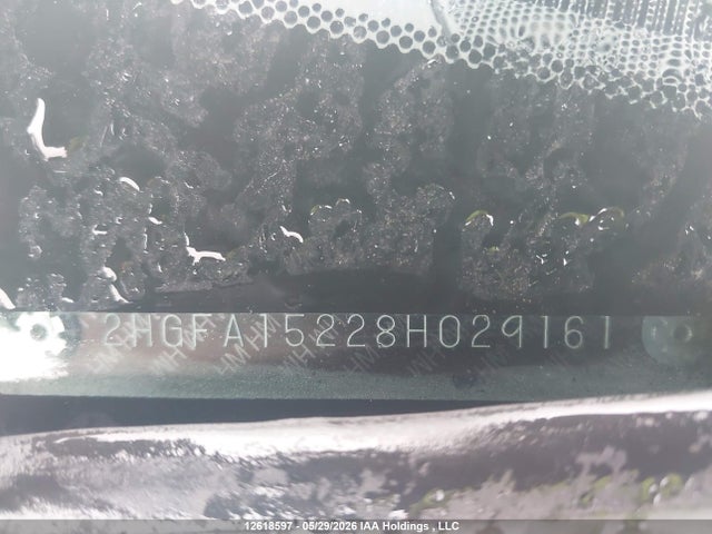 2008 Honda Civic Dx მანქანა იყიდება აუქციონზე, vin: 2HGFA15228H029161, აუქციონის ნომერი: 12618597