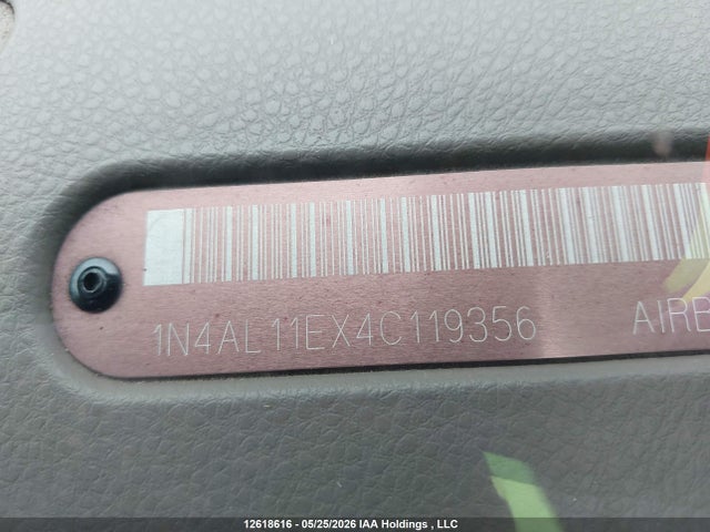 Aukcja sprzedaży 2004 Nissan Altima S/sl, vin: 1N4AL11EX4C119356, numer aukcji: 12618616
