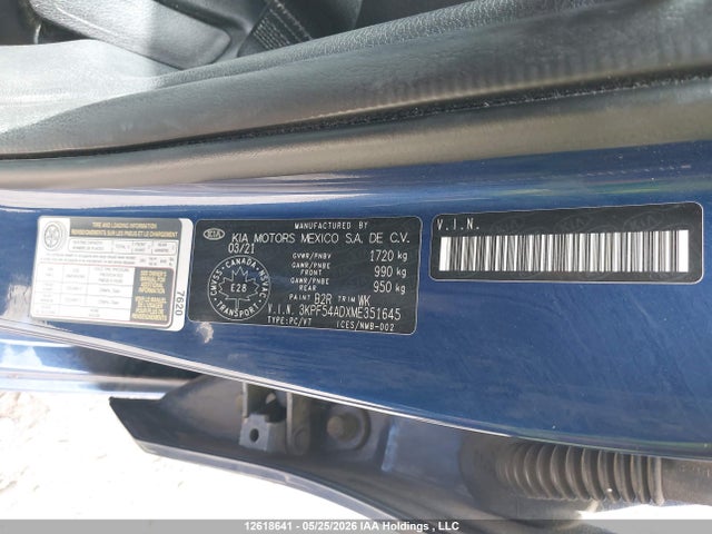 Aukcja sprzedaży 2021 Kia Forte Ex/ex Premium/ex+, vin: 3KPF54ADXME351645, numer aukcji: 12618641