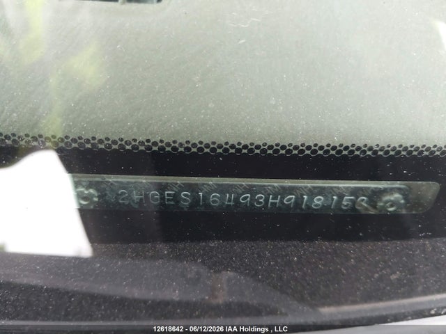 12618642 :رقم المزاد ، 2HGES16493H918153 vin ، 2003 Honda Civic Dx-g مزاد بيع
