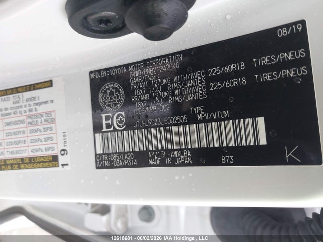JTJHJRDZ3L5002505 Lexus Nx 300h Luxury