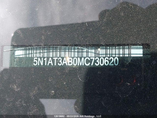 12618692 :رقم المزاد ، 5N1AT3AB0MC730620 vin ، 2021 Nissan Rogue S مزاد بيع