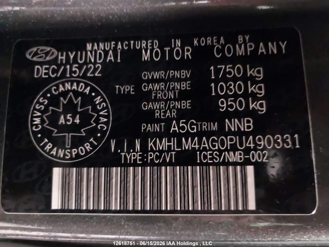 Hyundai ELANTRA SEL 2023 KMHLM4AG0PU490331 Image 18