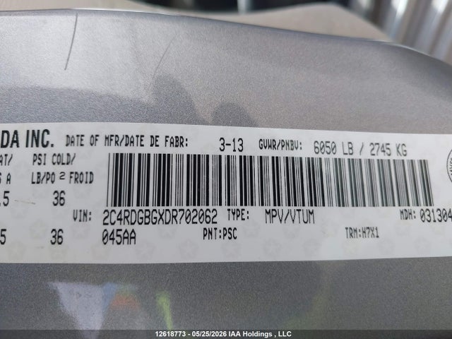 Продажа на аукционе авто 2013 Dodge Grand Caravan Se, vin: 2C4RDGBGXDR702062, номер лота: 12618773