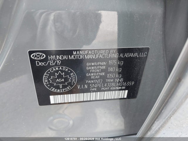Hyundai SONATA SEL 2020 5NPEL4J28LH016359 Image 18