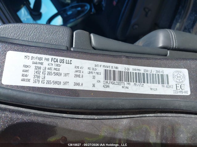 1C4RJFAG0LC322773 Jeep Grand Cherokee Altitude