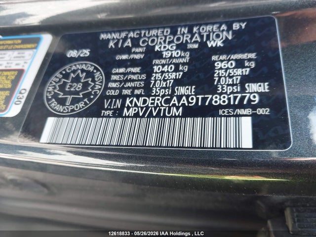 Продаж на аукціоні авто 2026 Kia Seltos Ex/ex Premium, vin: KNDERCAA9T7881779, номер лоту: 12618833