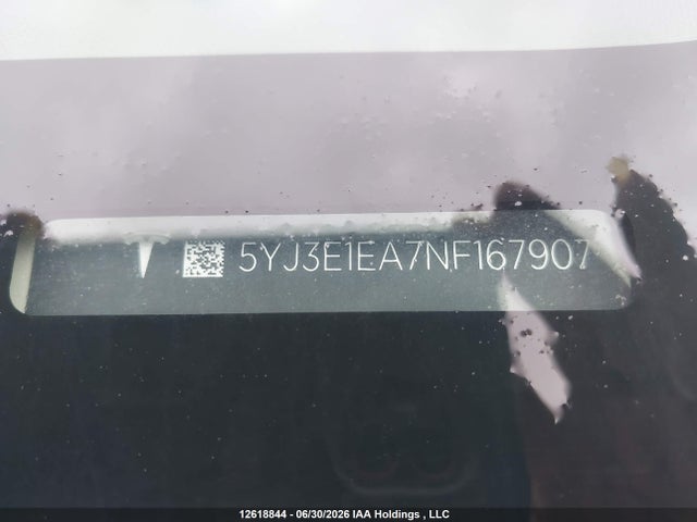Продажа на аукционе авто 2022 Tesla Model 3, vin: 5YJ3E1EA7NF167907, номер лота: 12618844
