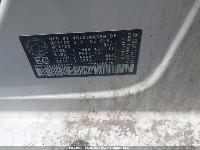 Aukcja sprzedaży 2017 Volkswagen Jetta S, vin: 3VW167AJ9HM326811, numer aukcji: 12618900