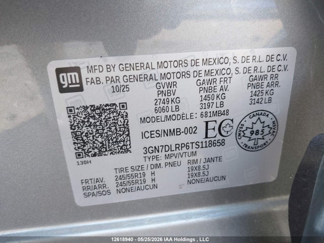 Chevrolet EQUINOX LT 2026 3GN7DLRP6TS118658 Image 9