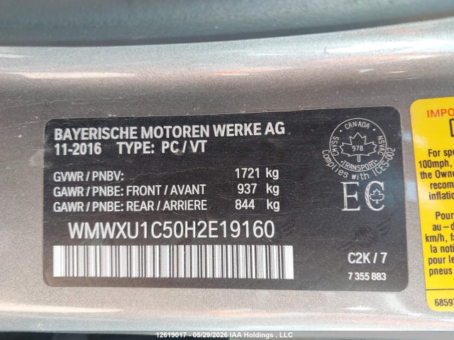Mini 5 Door Cooper 2017 WMWXU1C50H2E19160 Image 9