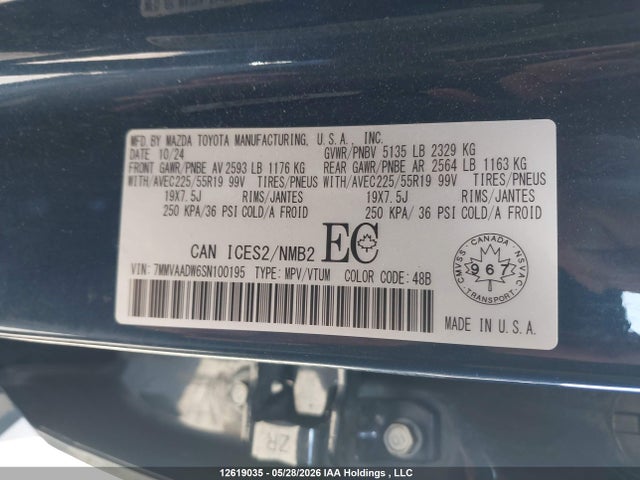 Aukcja sprzedaży 2025 Mazda Cx-50 Hybrid Gt, vin: 7MMVAADW6SN100195, numer aukcji: 12619035