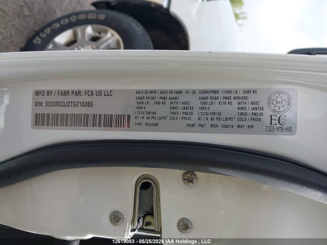 12619053 :رقم المزاد ، 3C63R3DJ2TG216365 vin ، 2026 Ram 3500 Big Horn مزاد بيع