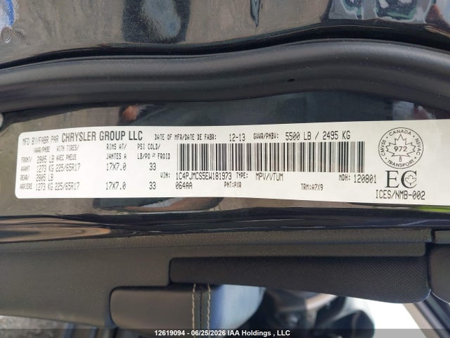 Продаж на аукціоні авто 2014 Jeep Cherokee, vin: 1C4PJMCS5EW181973, номер лоту: 12619094