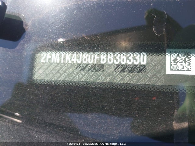 12619174 :رقم المزاد ، 2FMTK4J80FBB36330 vin ، 2015 Ford Edge Sel مزاد بيع
