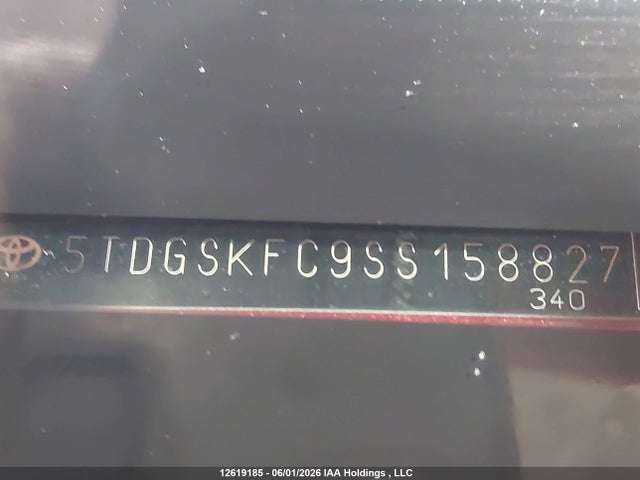 2025 Toyota Sienna Le/xse/limited/platinum მანქანა იყიდება აუქციონზე, vin: 5TDGSKFC9SS158827, აუქციონის ნომერი: 12619185