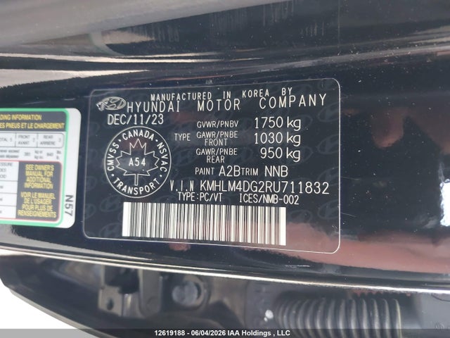 KMHLM4DG2RU711832 Hyundai Elantra Preferred W/tech Package
